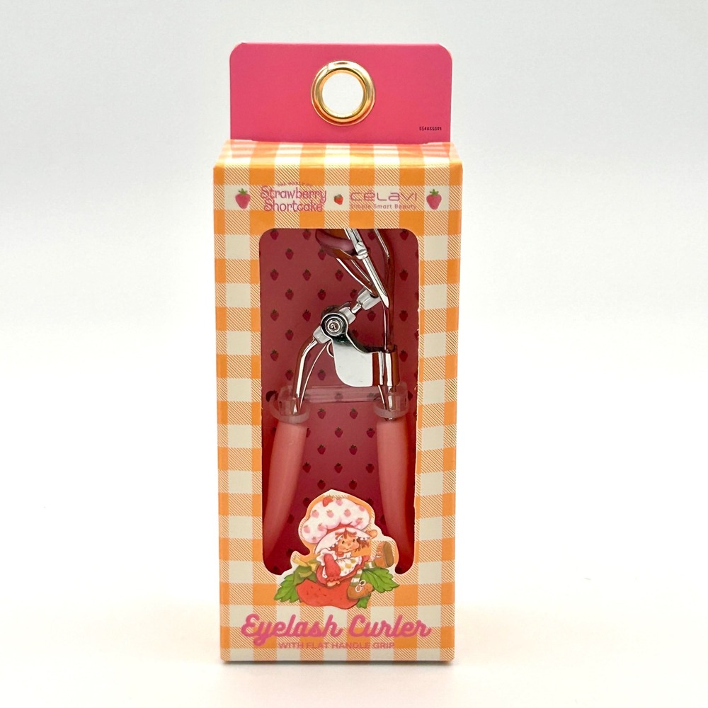 Celavi Eyelash Curler Pink Strawberry Shortcake Flat Handle Grip‎